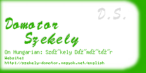 domotor szekely business card